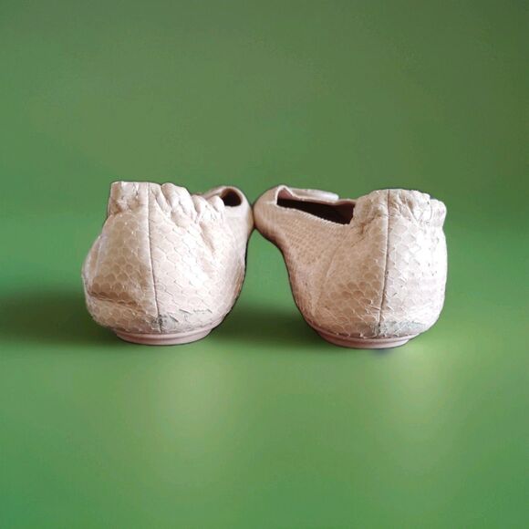 Tory Burch Snakeskin Leather  Ballet Flats Women Authentic - Picture 3 of 3